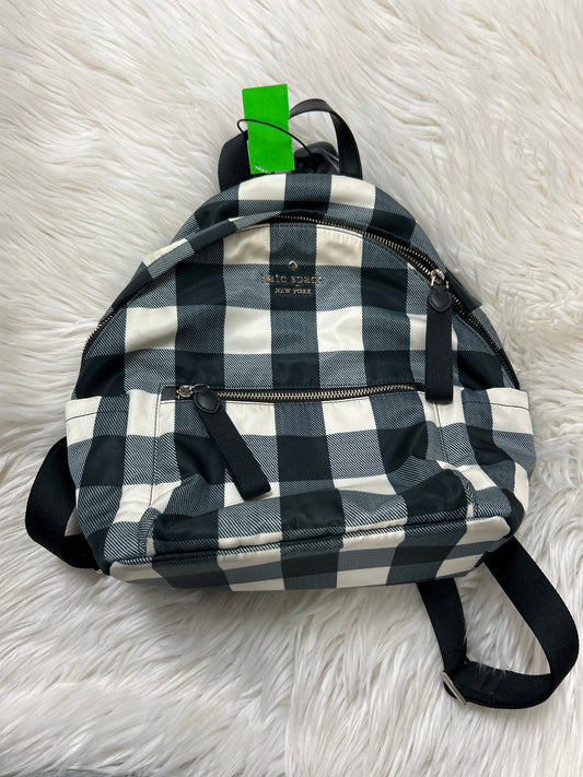 Backpack Designer By Kate Spade In Checkered Pattern, Size:Medium