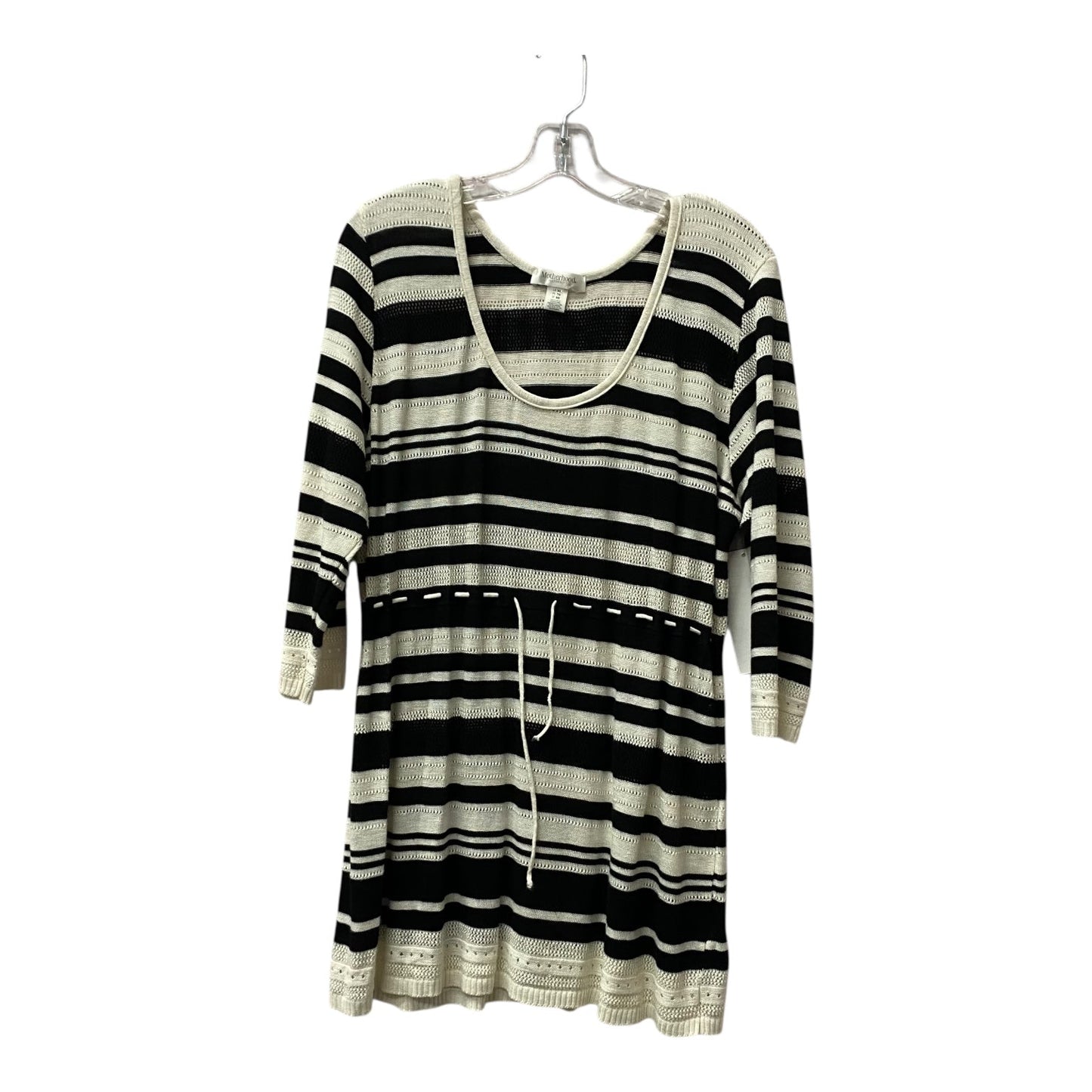 Mat Top Ls By Motherhood In Black & White, Size:Xl
