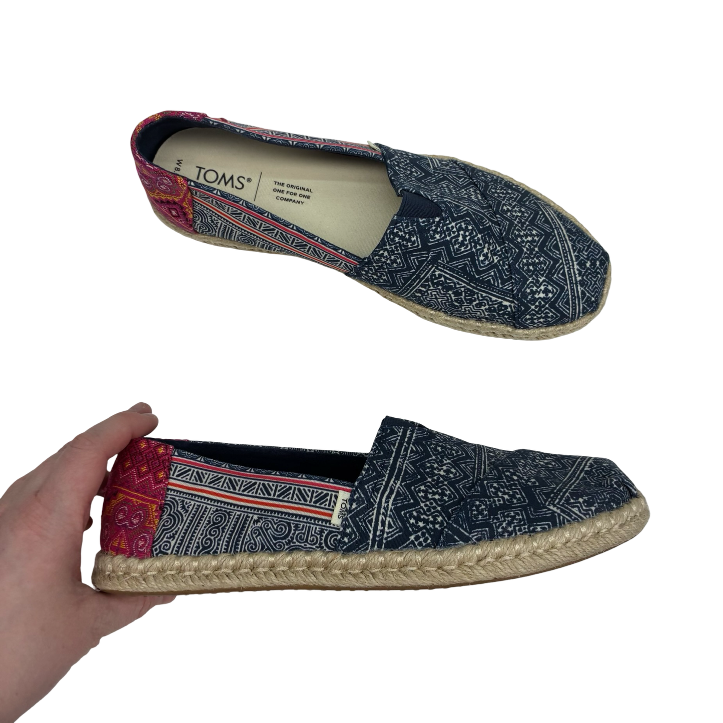 Shoes Flats By Toms In Blue, Size:8.5
