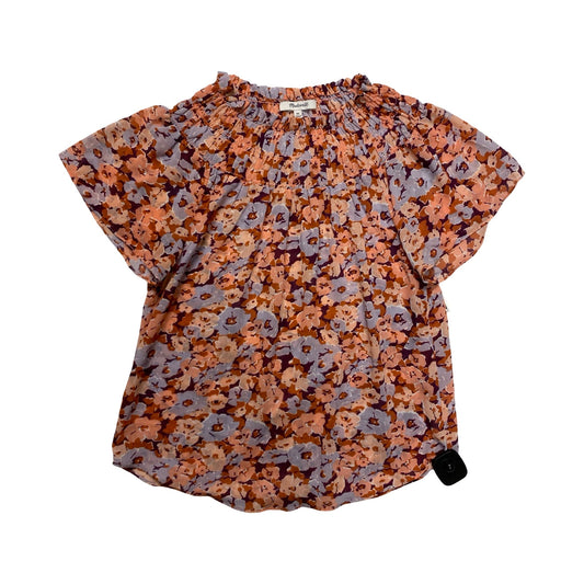 Top Ss By Madewell In Orange & Purple, Size:Xs