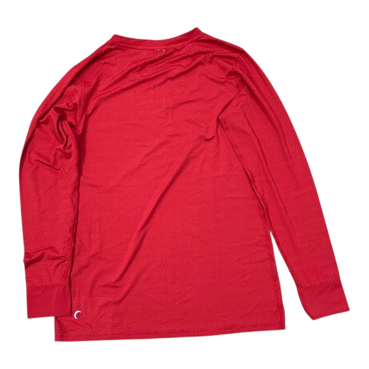 Athletic Top Ls Collar By Zyia In Red, Size:L