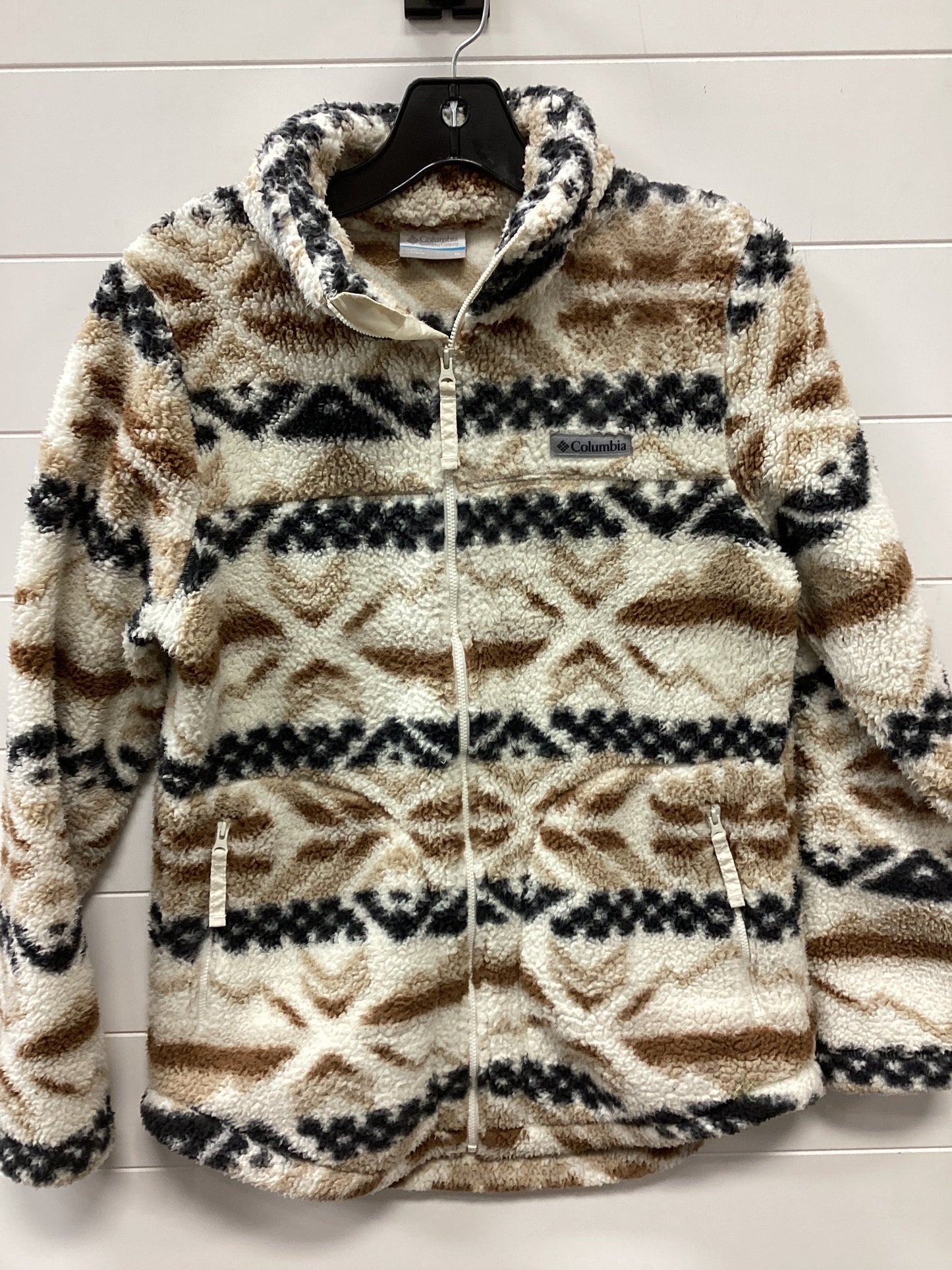 Athletic Jacket By Columbia In Cream, Size:M