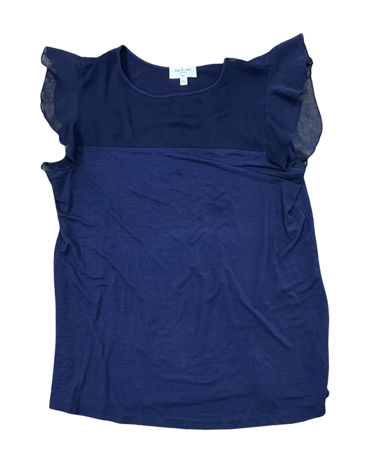 Top Sleeveless By Kim & Cami In Navy, Size:L