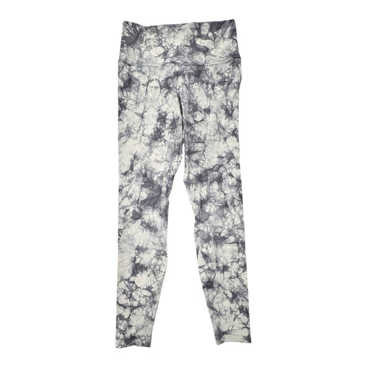 Athletic Leggings By Lululemon In Grey & White, Size:8