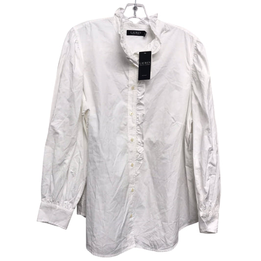 Top Ls By Lauren By Ralph Lauren In White, Size:1X