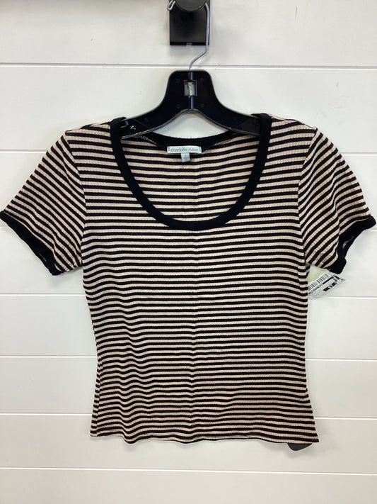 Top Ss By Charlotte Russe In Black & Tan, Size:S
