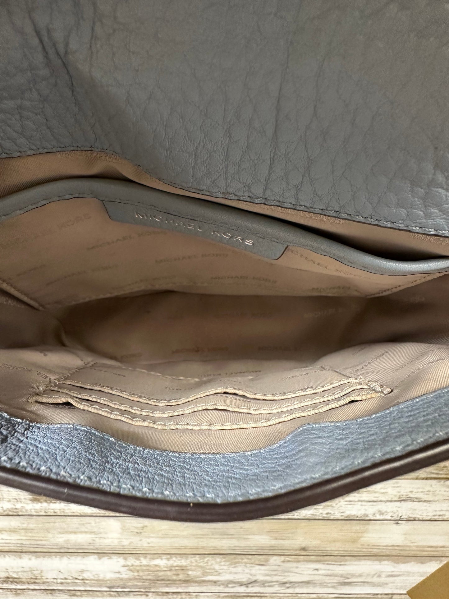 Crossbody Designer By Michael Kors In Blue, Size:Medium