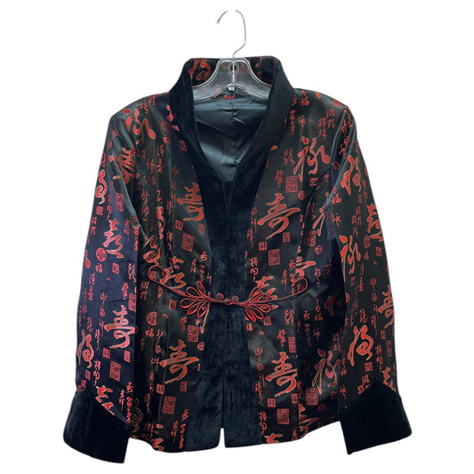Blazer By Clothes Mentor In Black & Red, Size:M