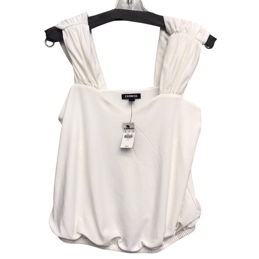 Top Sleeveless By Express In White, Size:S