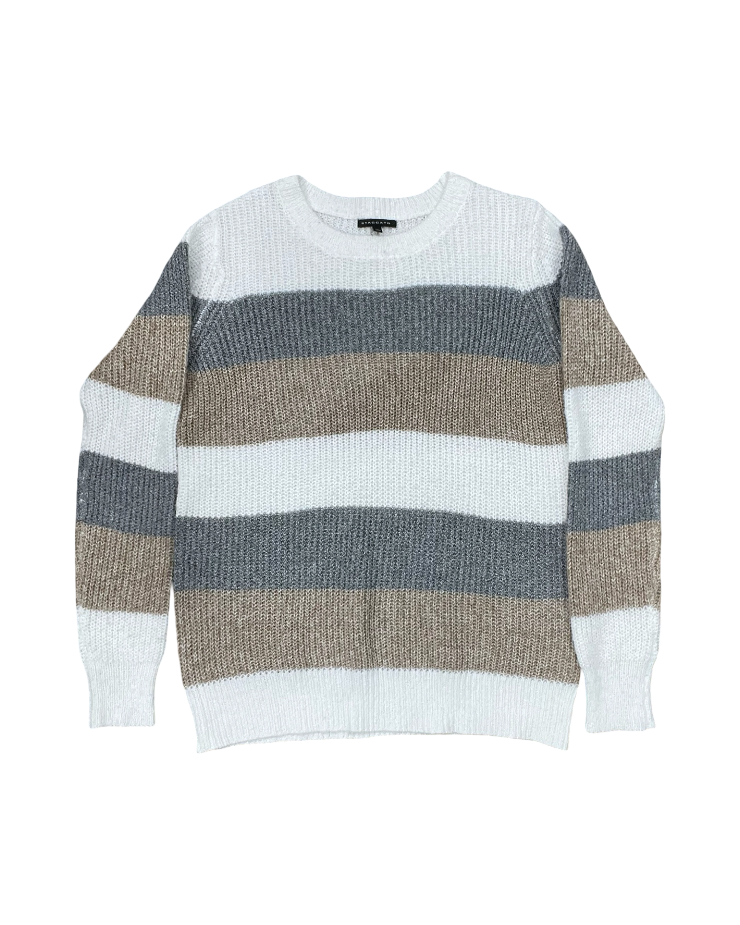 Sweater By Staccato In Cream & Grey, Size:L