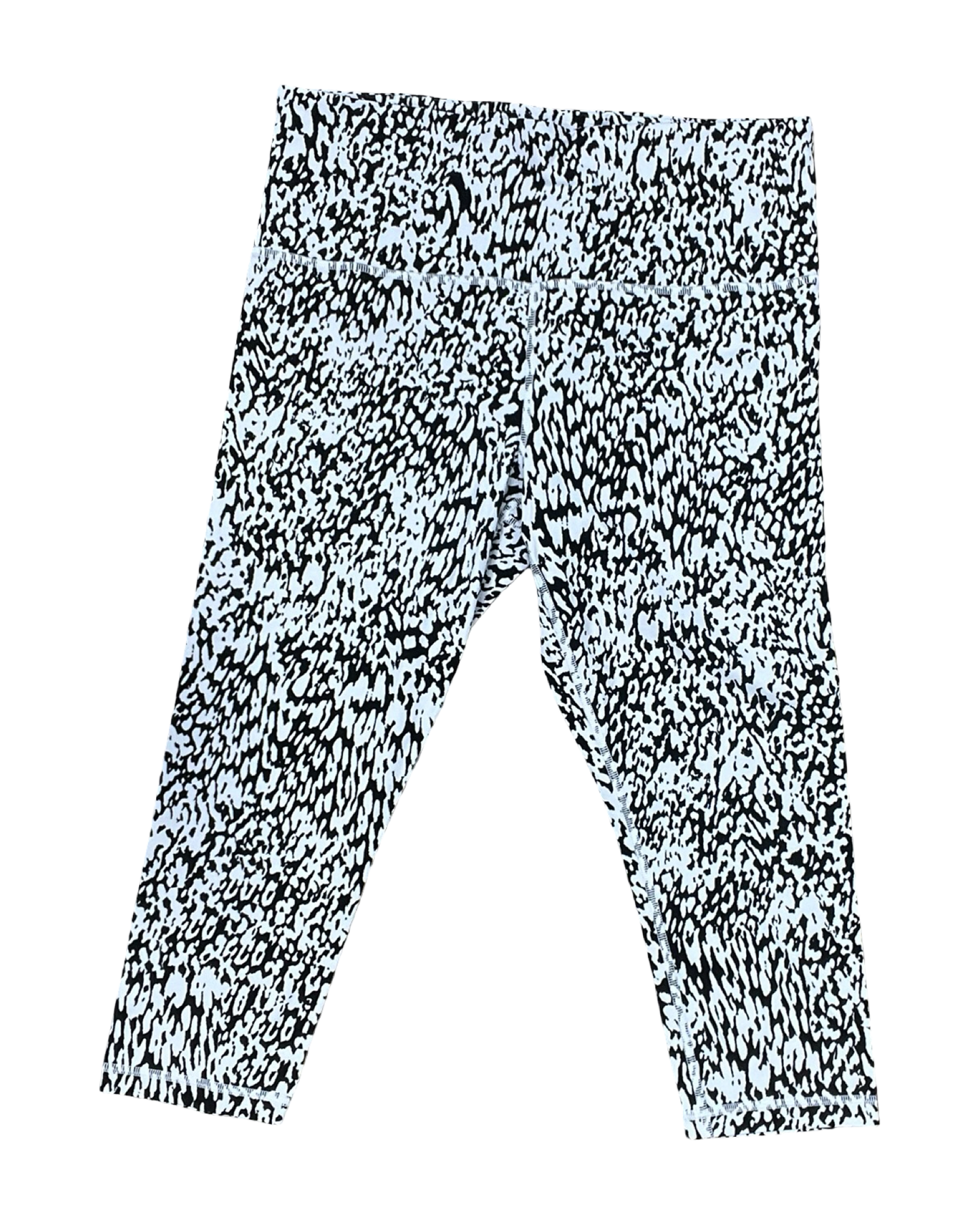 Athletic Leggings Capris By Athleta In Black & White, Size:L