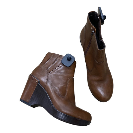 Boots Ankle Heels By Dansko In Brown, Size:9
