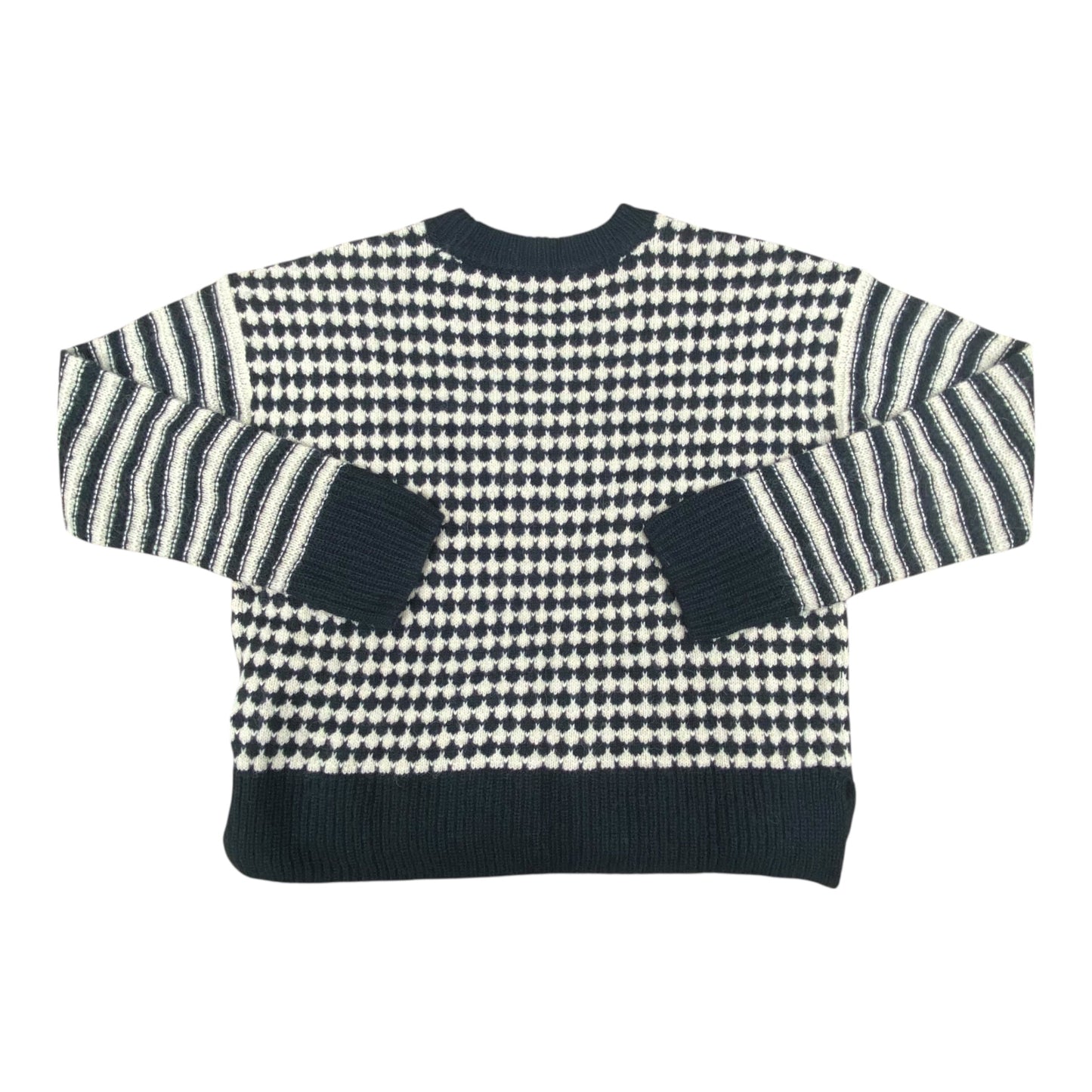 Sweater By Madewell In Black & Cream, Size:Xs