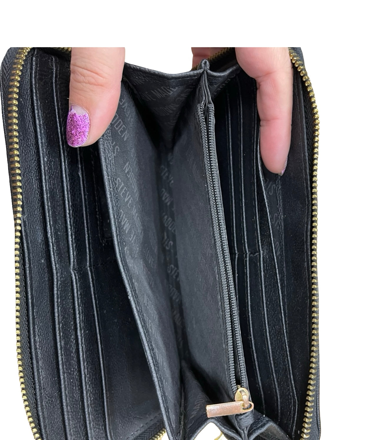 Wallet By Steve Madden In Black, Size:Medium