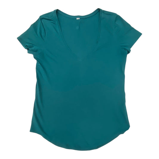 Athletic Top Ss By Lululemon In Green, Size:L