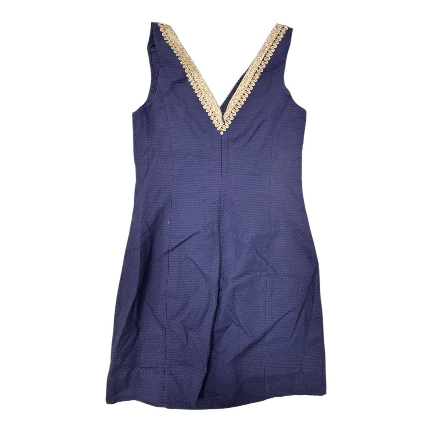 Dress Designer By Lilly Pulitzer In Blue & Gold, Size:2