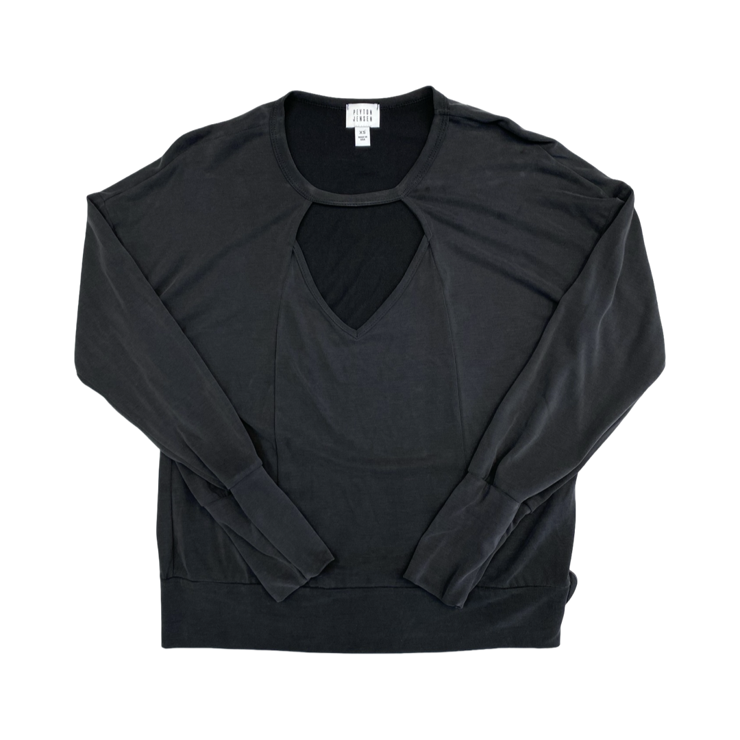 Top Ls By Peyton Jensen In Grey, Size:Xs