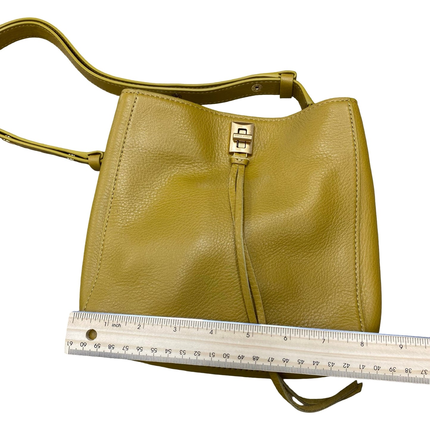 Handbag Designer By Rebecca Minkoff In Gold, Size:Small