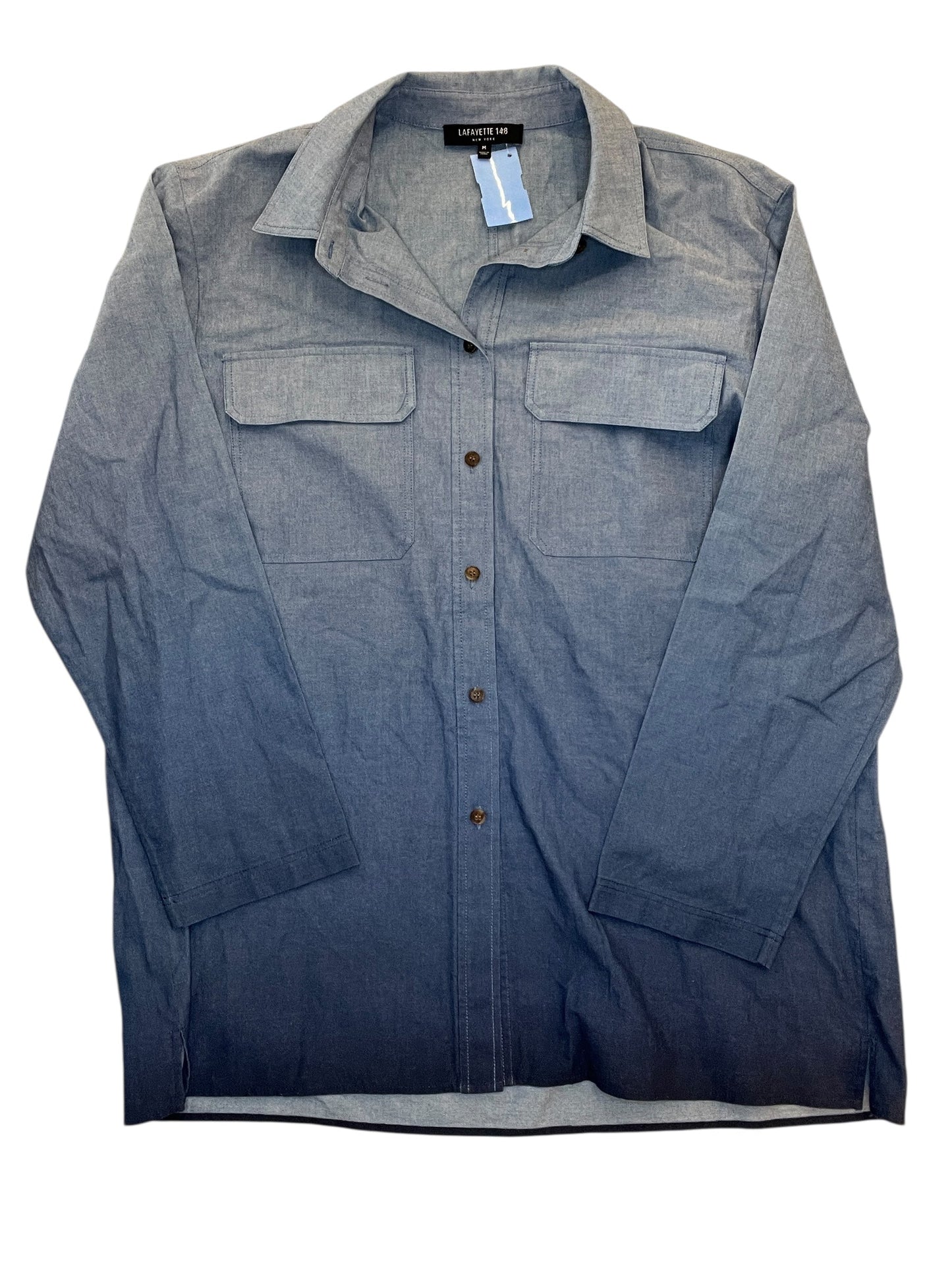 Top Ls Designer By Lafayette 148 In Blue, Size:M