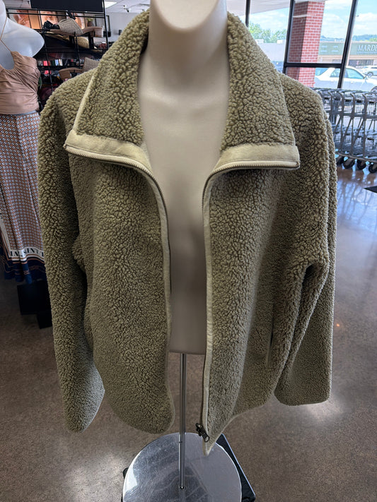 Jacket Fleece By Velvet By Graham & Spencer In Taupe, Size:M