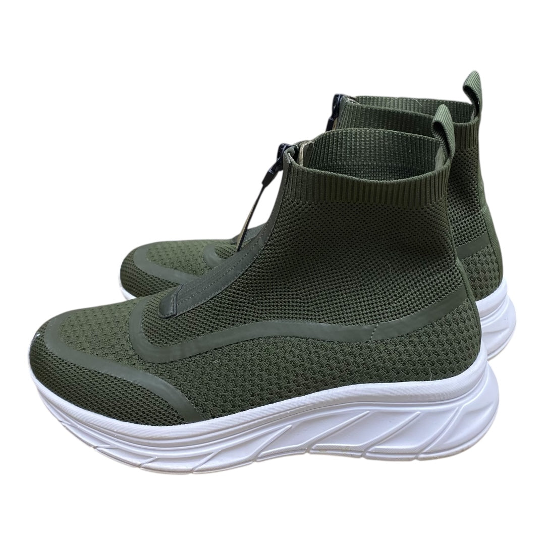 Shoes Sneakers By J Slides In Green, Size:9