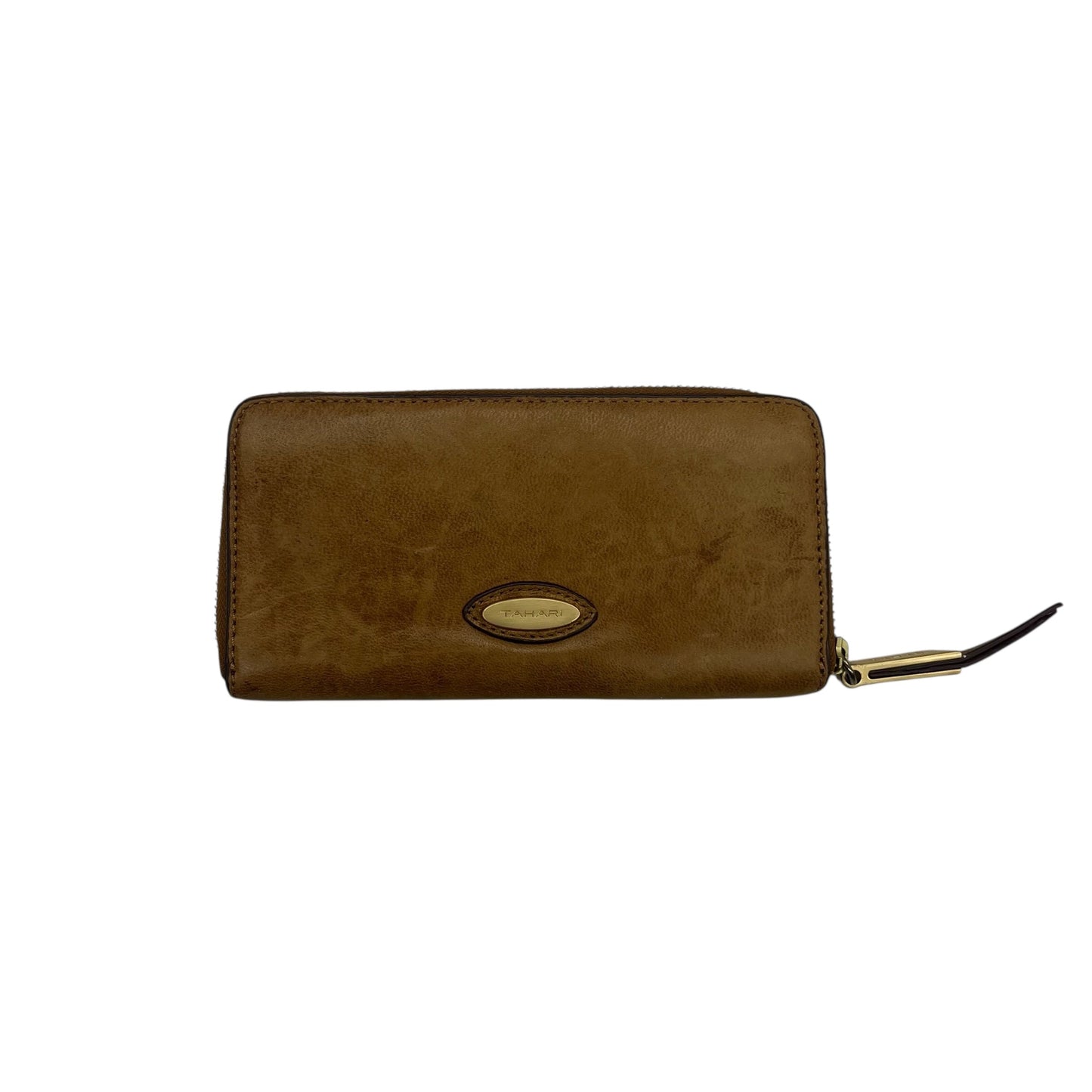 Wallet Leather By Tahari In Brown, Size:Large