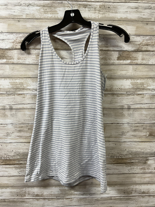 Athletic Tank Top By Lululemon In Grey & White, Size:M