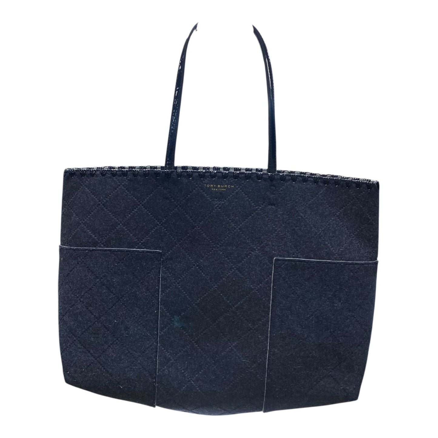 Handbag Designer By Tory Burch In Navy, Size:Large