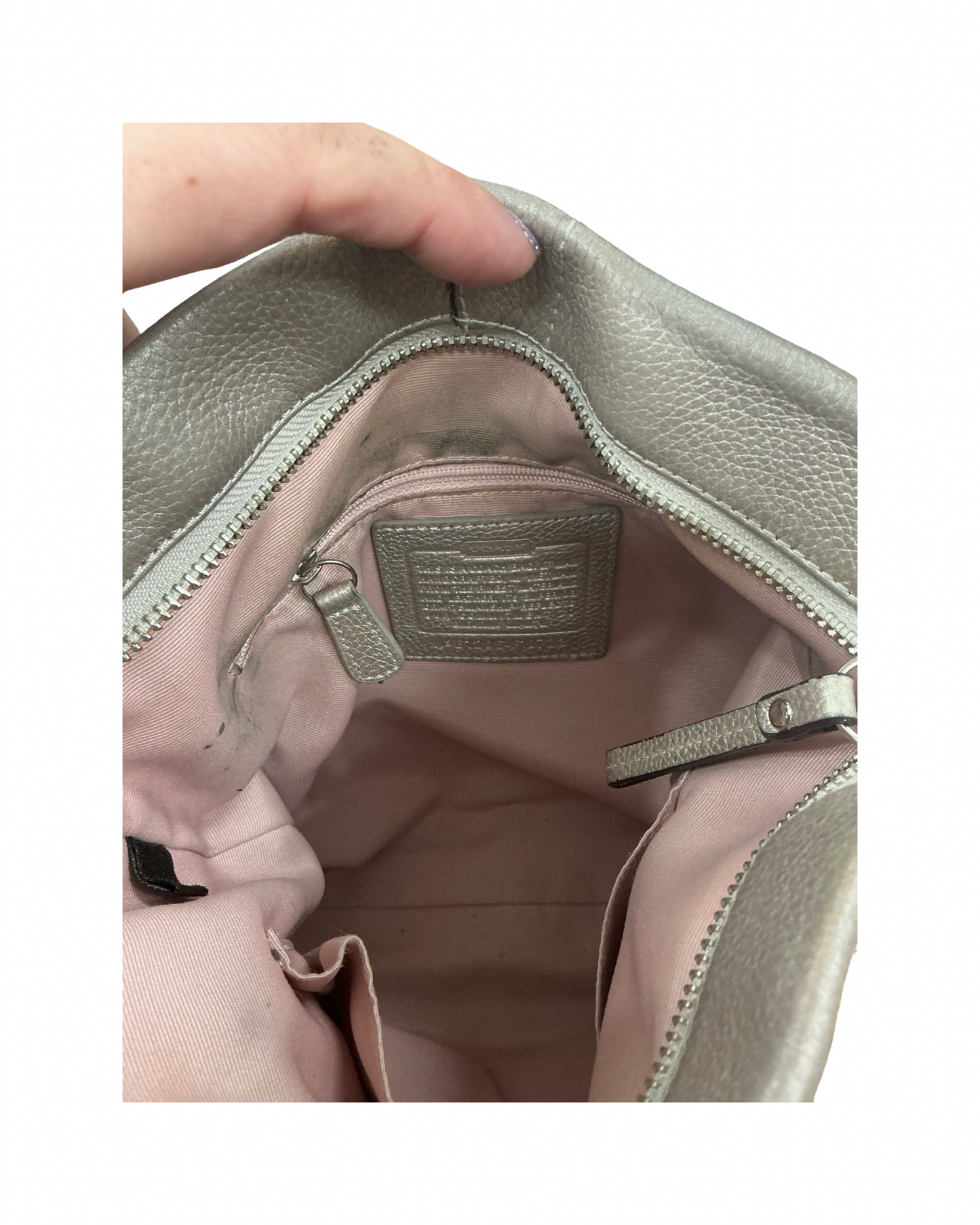 Crossbody Designer By Coach In Tan, Size:Medium