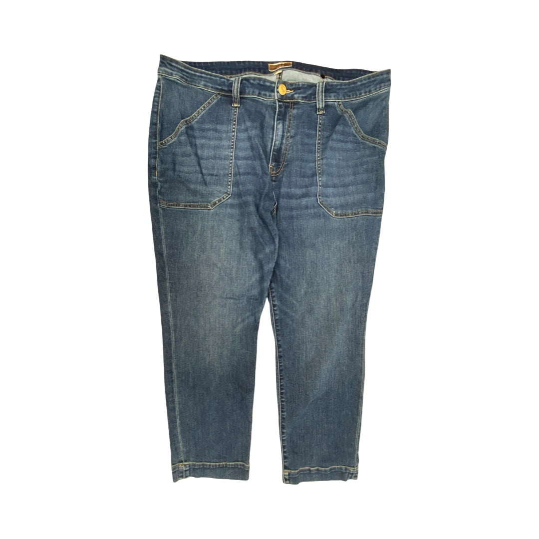 Jeans Straight By Kut In Blue Denim, Size:20
