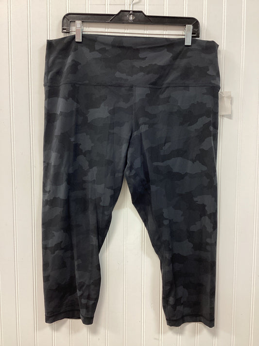 Athletic Leggings Capris By Lululemon In Black, Size:18