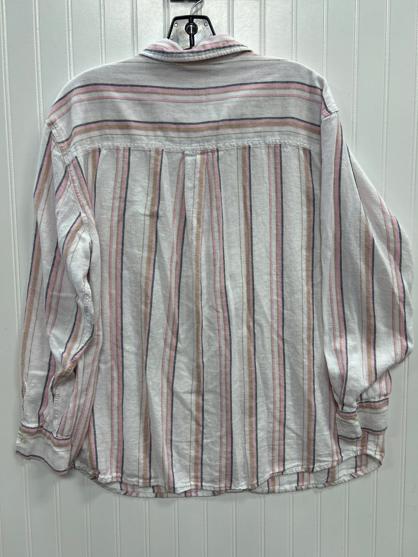 Blouse Ls By Gap In Striped Pattern, Size:Xl