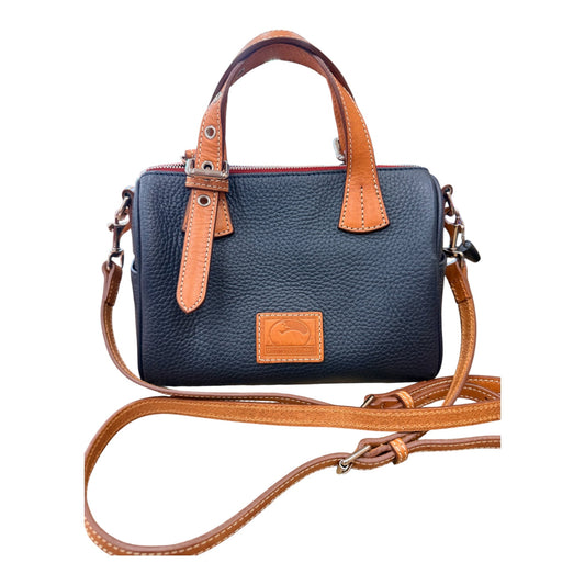 Crossbody Designer By Dooney And Bourke In Blue & Brown, Size:Small