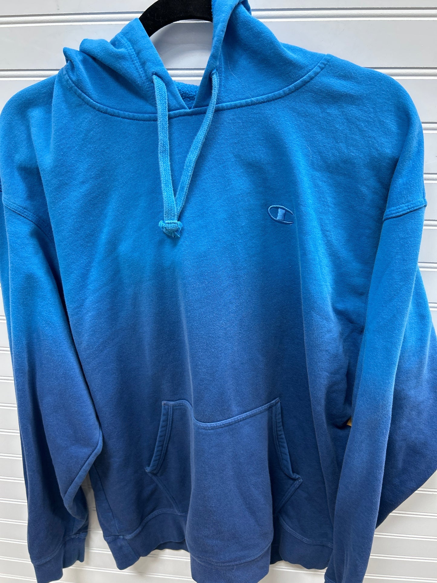 Athletic Sweatshirt Hoodie By Champion In Blue, Size:L