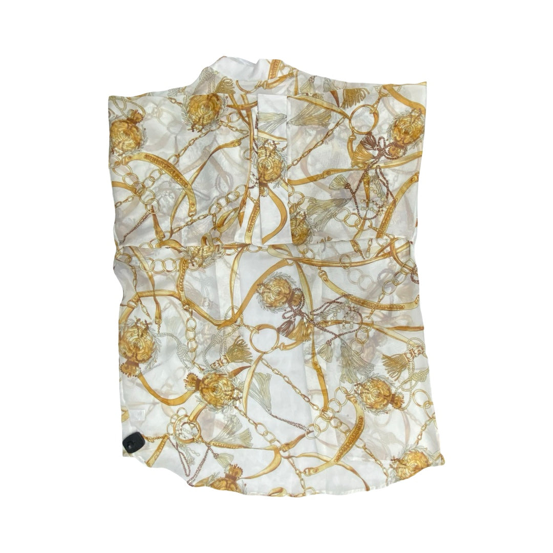 Swimwear Cover-Up By Fashion Nova In Gold & White, Size:1X