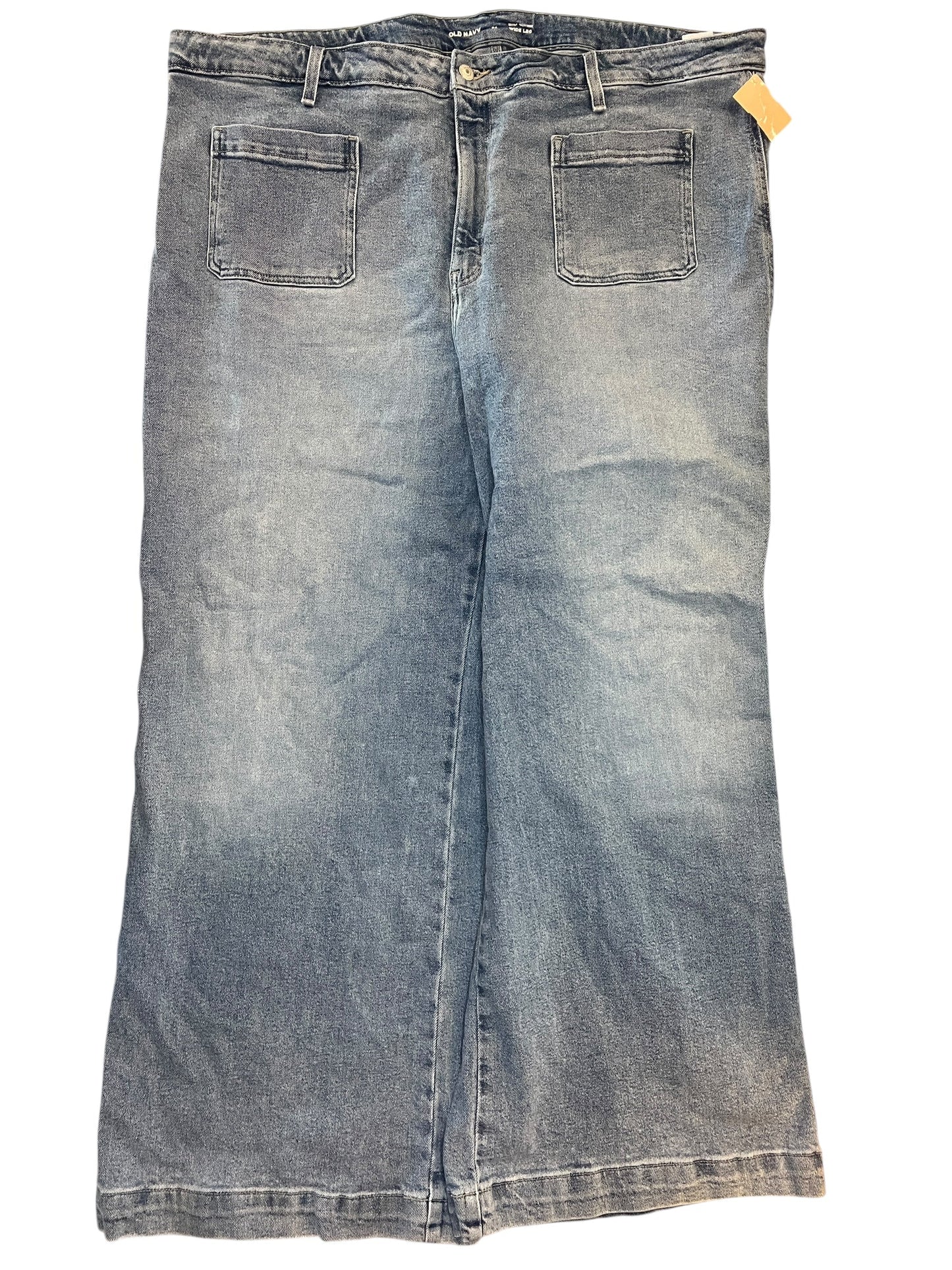 Jeans Wide Leg By Old Navy In Blue Denim, Size:24