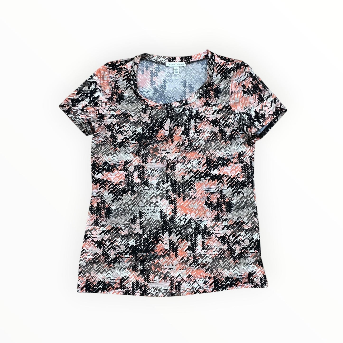 Top Ss By Notations In Black & Orange, Size:S