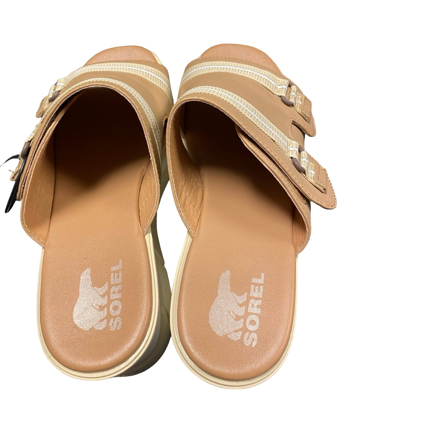 Sandals Designer By Sorel In Tan, Size:8.5
