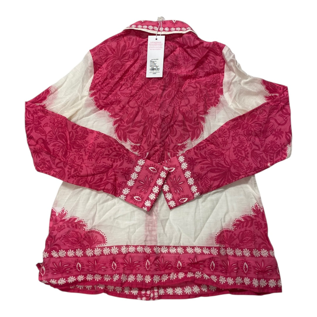 Top Ls Designer By Lilly Pulitzer In Pink & White, Size:Xxs