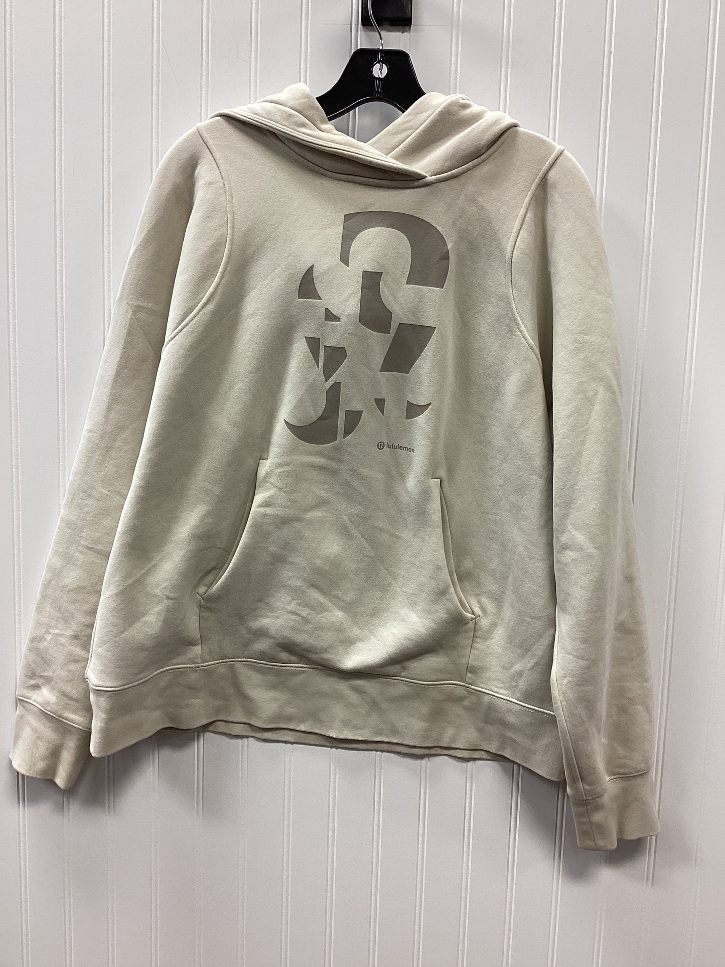 Sweatshirt Hoodie By Lululemon In Cream, Size:12
