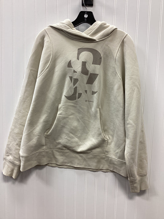 Sweatshirt Hoodie By Lululemon In Cream, Size:12