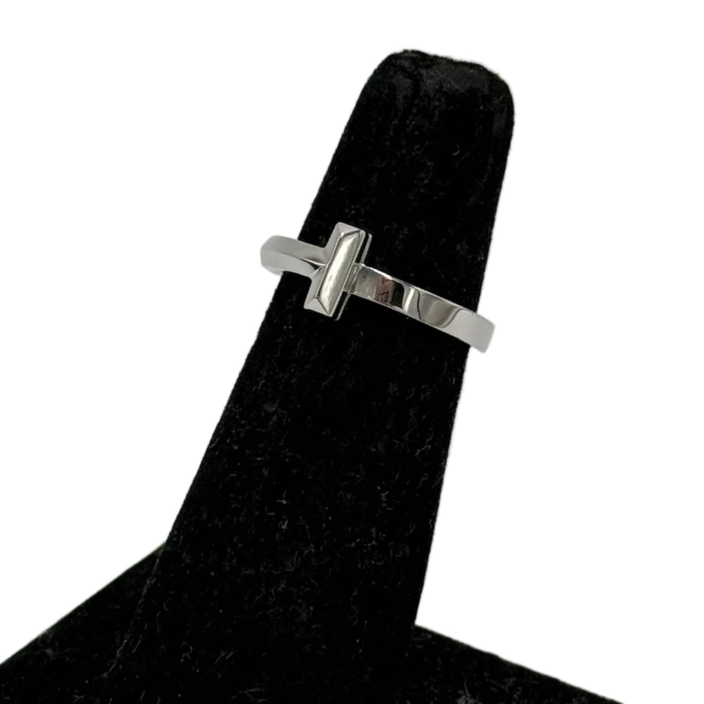 Tiffany & Company T1 18k White Gold Luxury Ring Size: 5.5