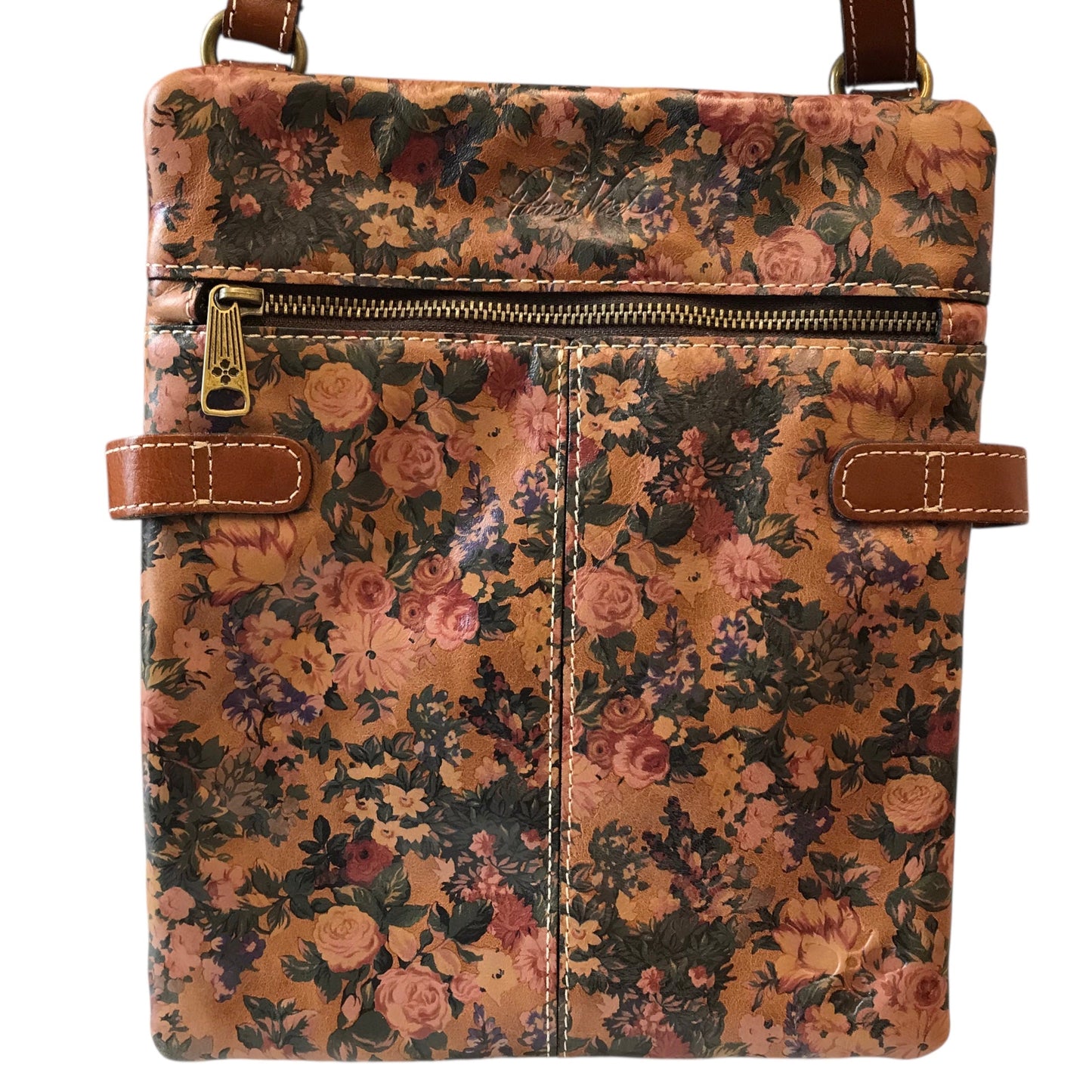 Crossbody Designer By Patricia Nash In Floral Print, Size:Medium