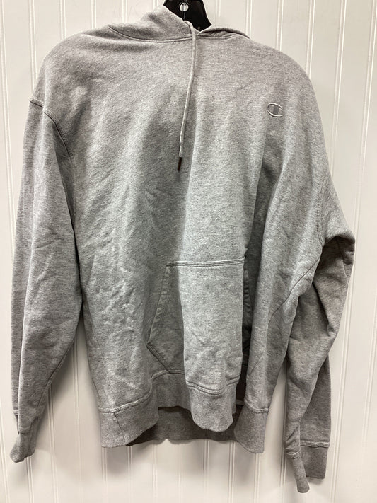 Sweatshirt Hoodie By Champion In Grey, Size:L