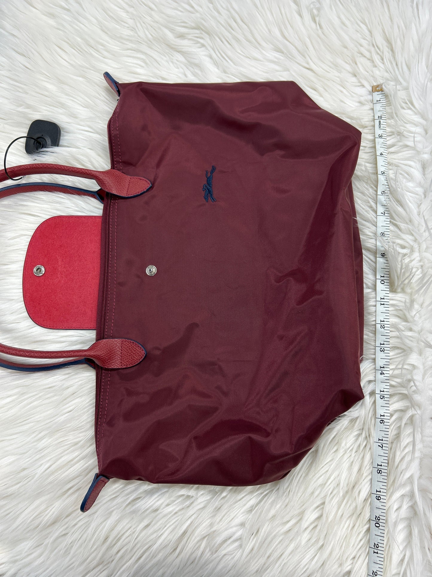 Handbag Designer By Longchamp In Maroon, Size:Large