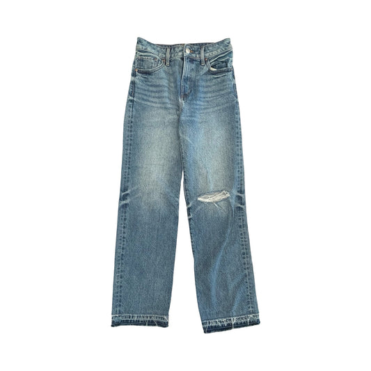 Jeans Straight By Express In Blue Denim, Size:4L