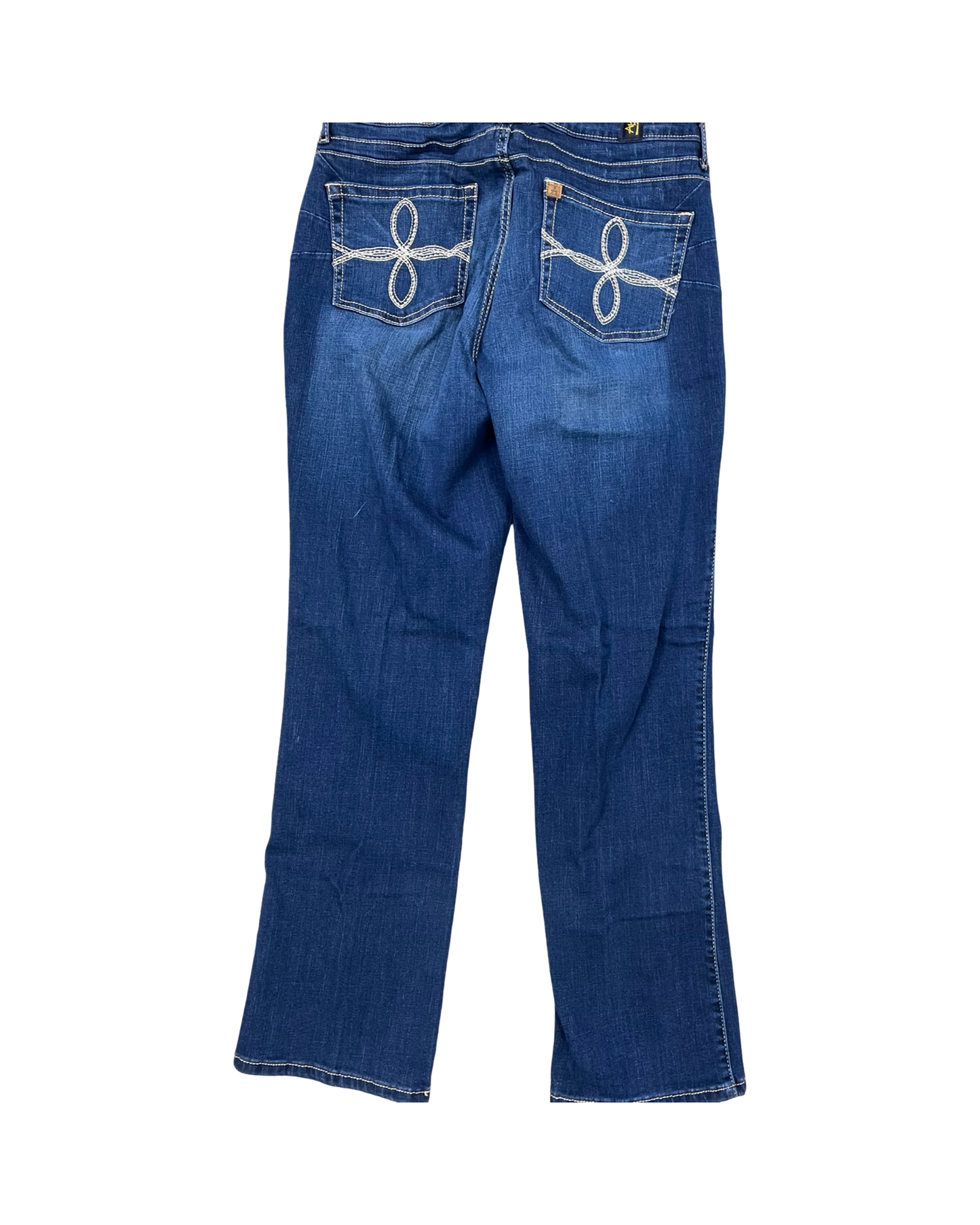 Jeans Boot Cut By Wrangler In Blue Denim, Size:14