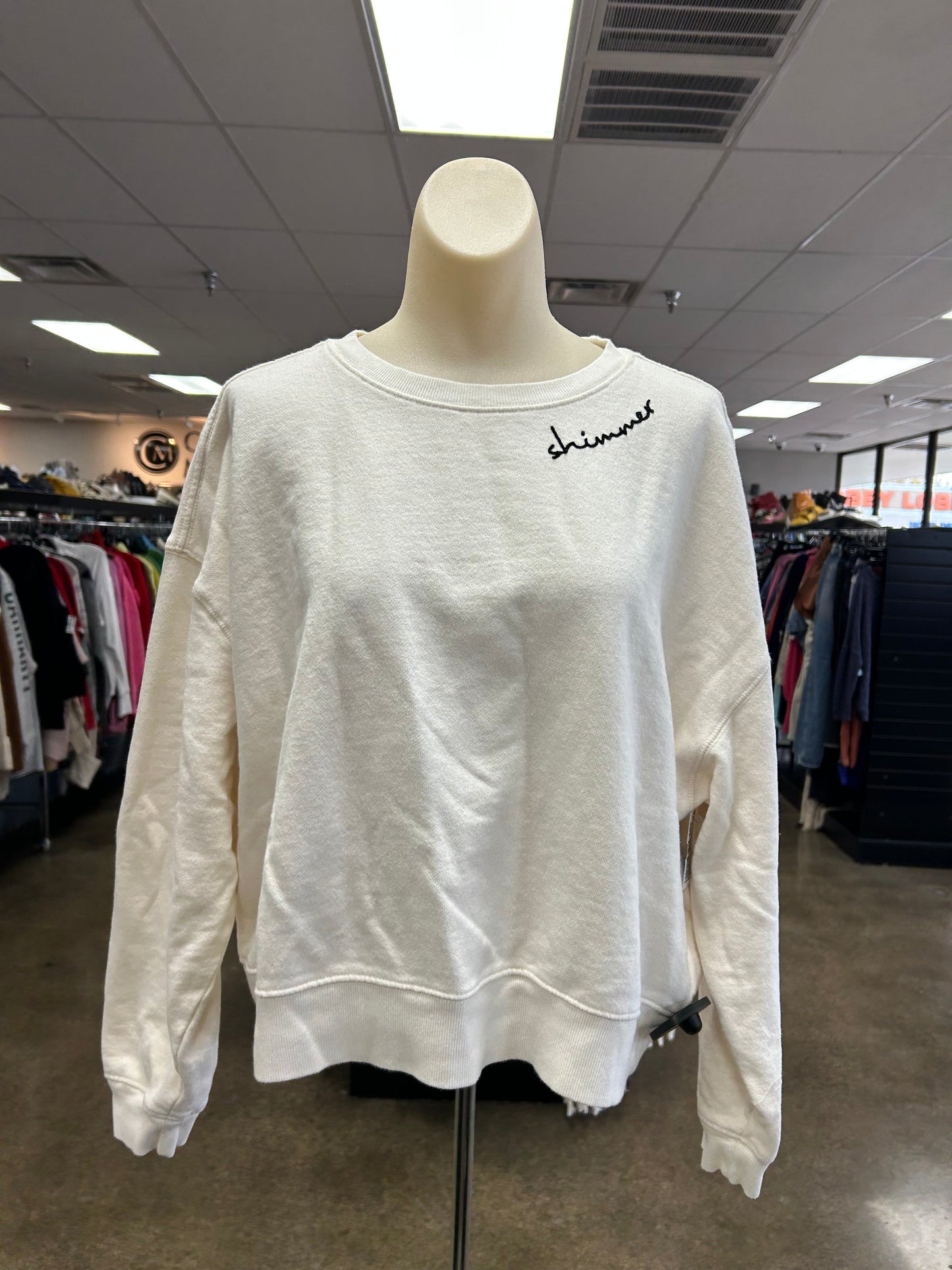 Sweatshirt Crewneck By Pilcro In Cream, Size:S