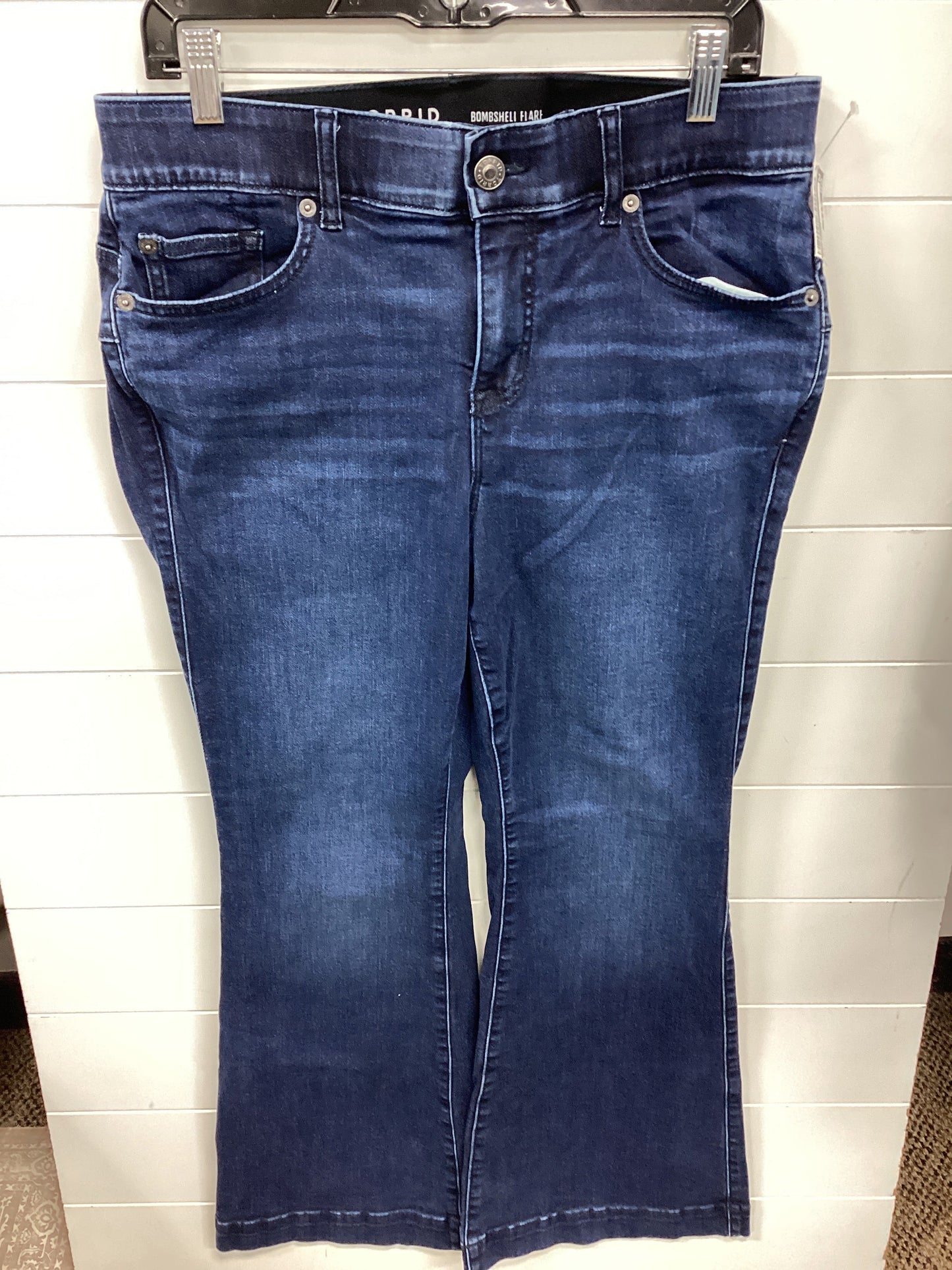 Jeans Flared By Torrid In Blue Denim, Size:14