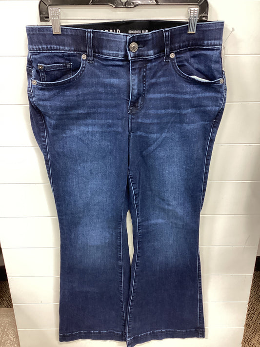 Jeans Flared By Torrid In Blue Denim, Size:14